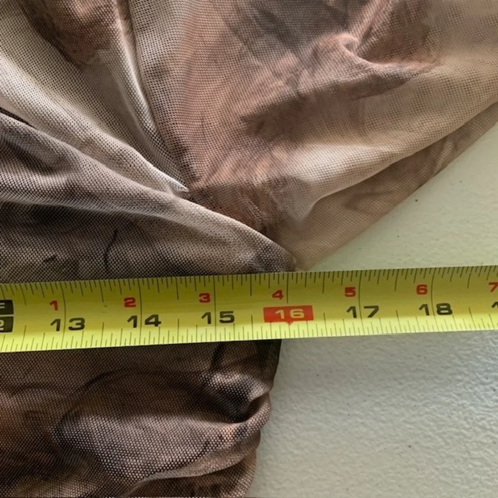 PrettyLittleThing Size 10 Mesh Abstract Print  Midi Dress‎ Dark Romance Artsy
